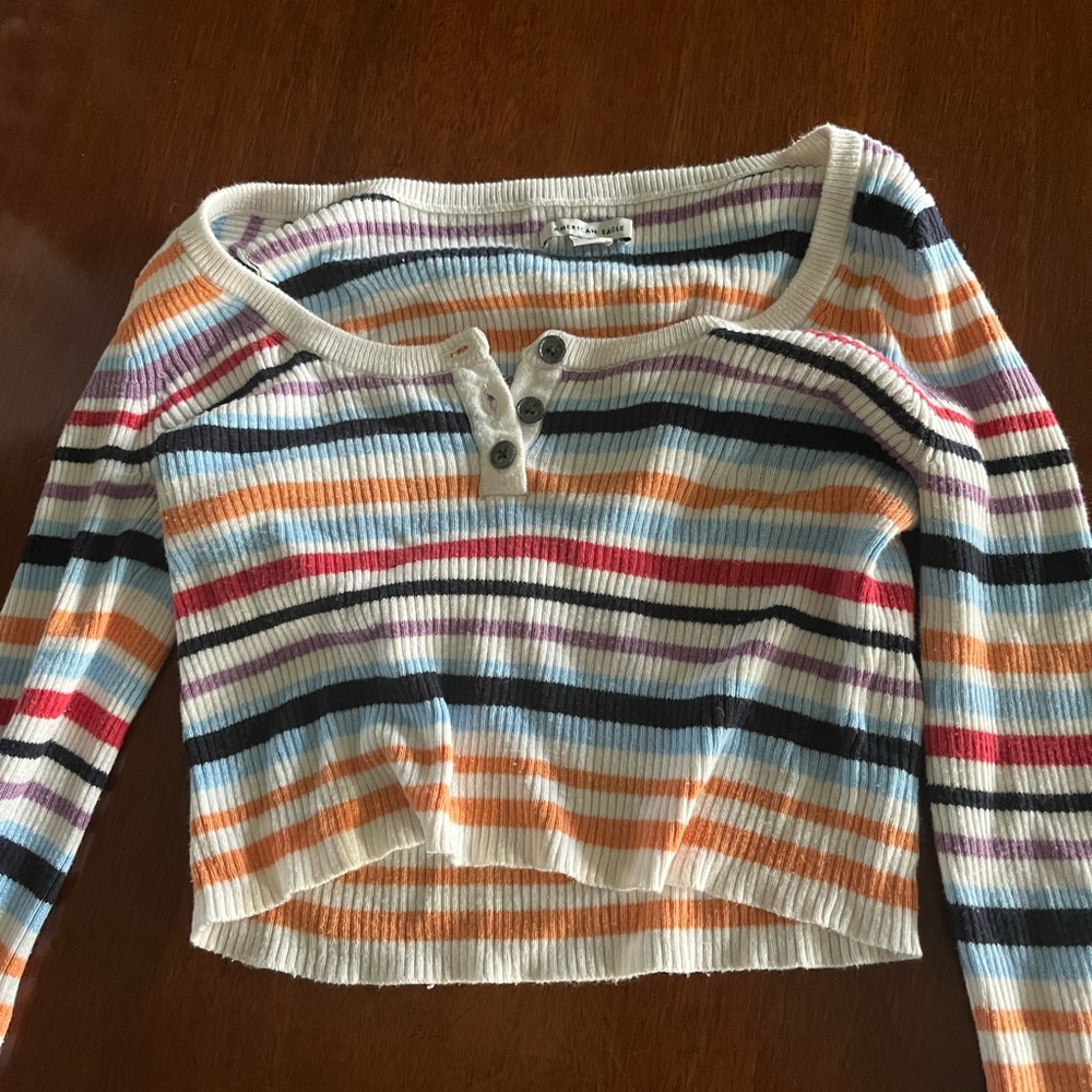 Rainbow AE sweater.